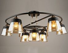 Люстра потолочная девятирожковая Мелодия Света  E27 Черный картинка 